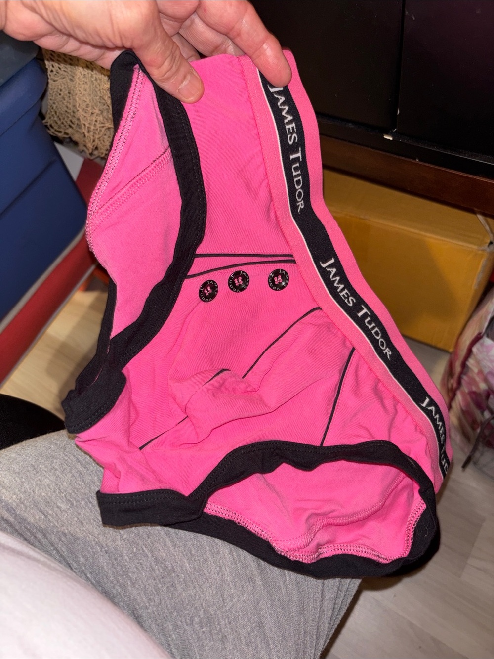 Men’s Pink & Black Underwear Briefs
